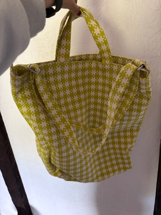 BAGGU Handbags - BAGGU Duck Tote Bag Chartreuse and White